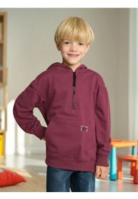 Sinsay - Bluza hoodie z zapięciem na zamek - czerwony. Kolor: czerwony