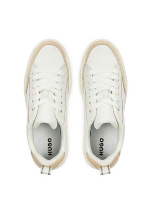 Hugo - HUGO Sneakersy Lyssa 50536343 Biały. Kolor: biały. Materiał: skóra