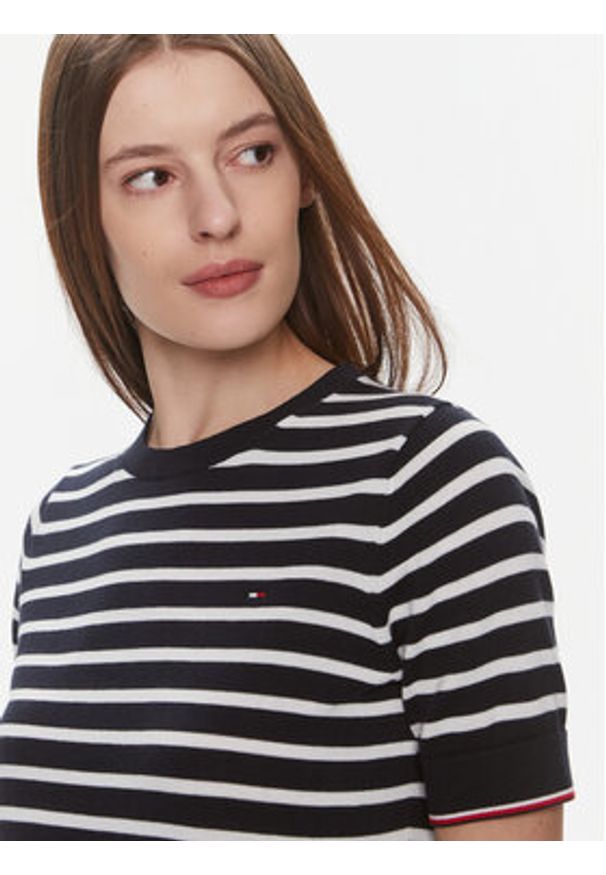 TOMMY HILFIGER - Tommy Hilfiger Sweter WW0WW38724 Czarny Regular Fit. Kolor: czarny. Materiał: bawełna