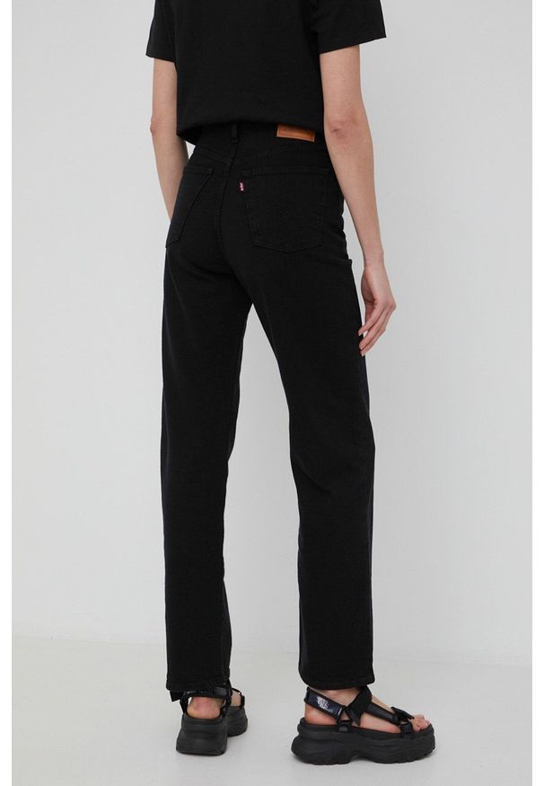 Levi's® - Levi's Jeansy RIBCAGE damskie high waist. Okazja: na spotkanie biznesowe. Stan: podwyższony. Kolor: czarny. Styl: biznesowy