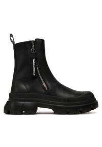 Karl Lagerfeld - KARL LAGERFELD Botki KL43565 Czarny. Kolor: czarny. Materiał: skóra