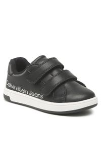 Sneakersy Calvin Klein Jeans Low Cut Lace-Up Sneaker V1X9-80325-1355 Black 999. Kolor: czarny. Materiał: skóra