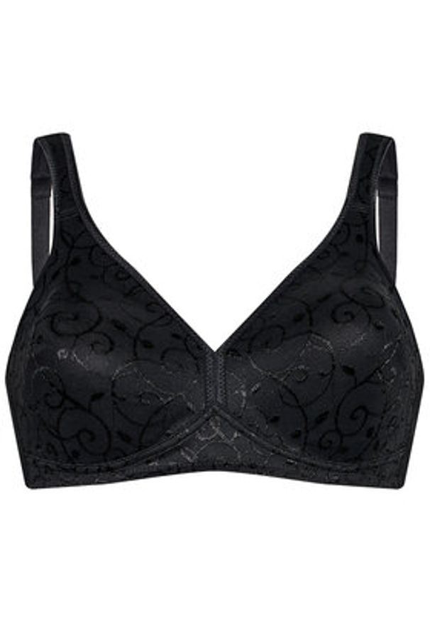 Triumph Biustonosz bezszwowy Elegant Cotton 10100175 Czarny. Kolor: czarny. Materiał: bawełna, syntetyk