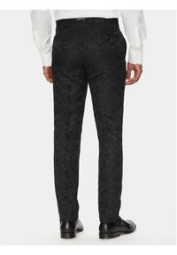 Karl Lagerfeld - KARL LAGERFELD Marynarka 155200 553038 Czarny Slim Fit. Typ kołnierza: dekolt w karo. Kolor: czarny. Materiał: syntetyk #4