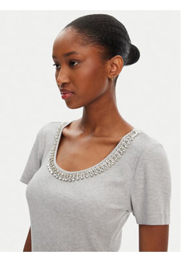 Marciano Guess T-Shirt 5RGP18 6299A Szary Regular Fit. Kolor: szary. Materiał: wiskoza