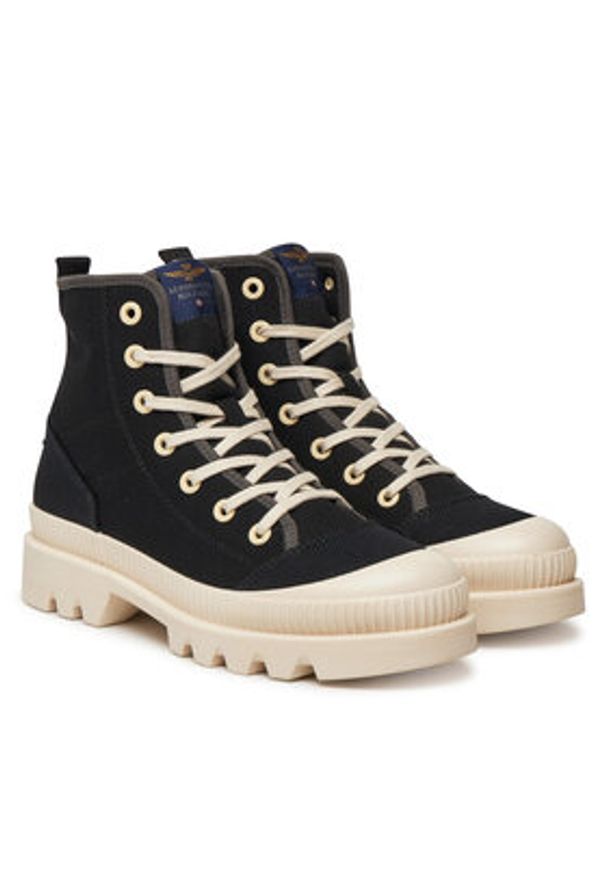 Aeronautica Militare Sneakersy 251SC305DCT354 Czarny. Kolor: czarny. Materiał: skóra