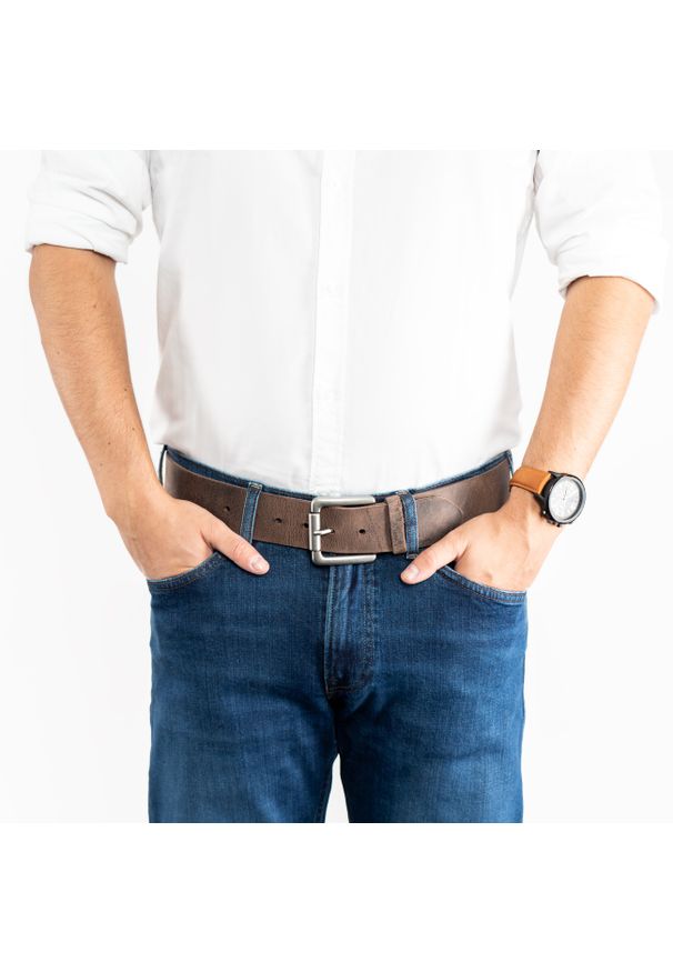 Tom Tailor - TOM TAILOR MĘSKI PASEK SKÓRZANY KLASYCZNY SKÓRA TG1070R20/681 45mm Gürtel Q.2099 0681 BROWN. Materiał: skóra. Wzór: gładki, paski. Styl: klasyczny