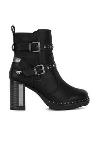 Mustang Botki 1336-512 Czarny. Kolor: czarny. Materiał: materiał #1