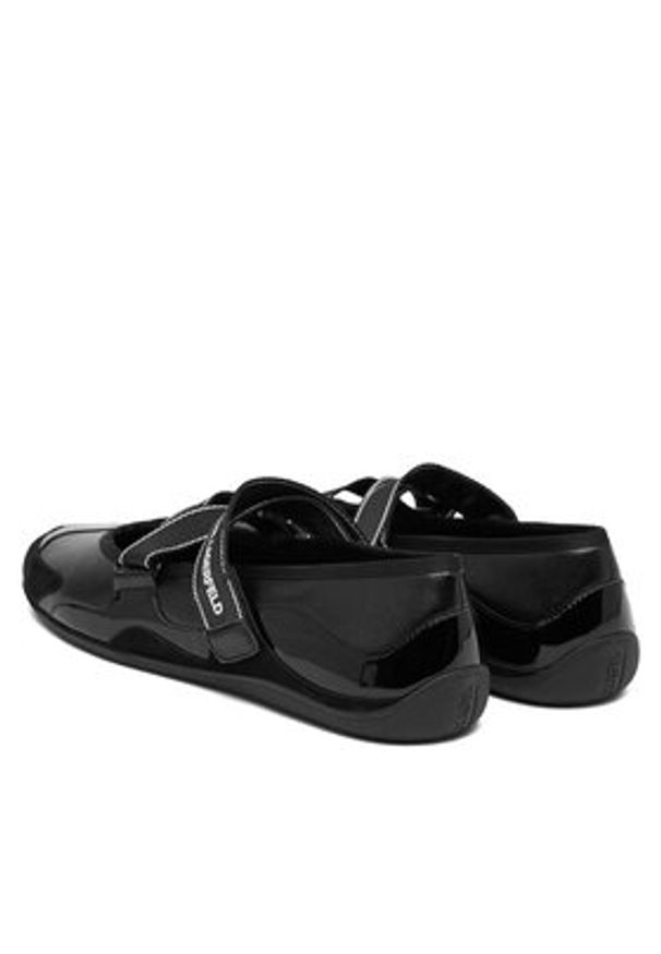 Karl Lagerfeld - KARL LAGERFELD Baleriny Altia KL66101 Czarny. Kolor: czarny. Materiał: skóra