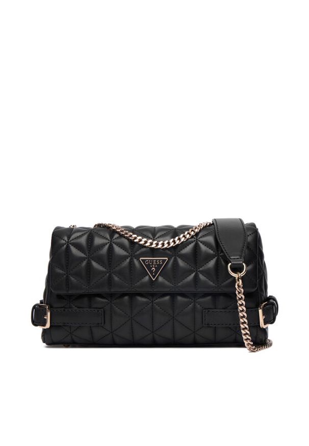 Guess Torebka Paisleigh HWQG98 83210 Czarny. Kolor: czarny. Materiał: skórzane