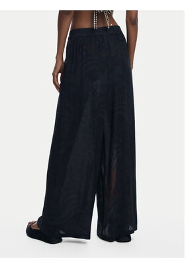 Desigual Spodnie palazzo 25SWMW02 Czarny Wide Leg. Kolor: czarny. Materiał: wiskoza