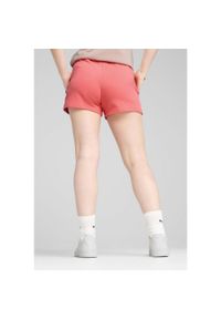 Puma - Damskie szorty z małym logo No. 1 ESS 4'' PUMA Peach Frost Red. Kolor: czerwony