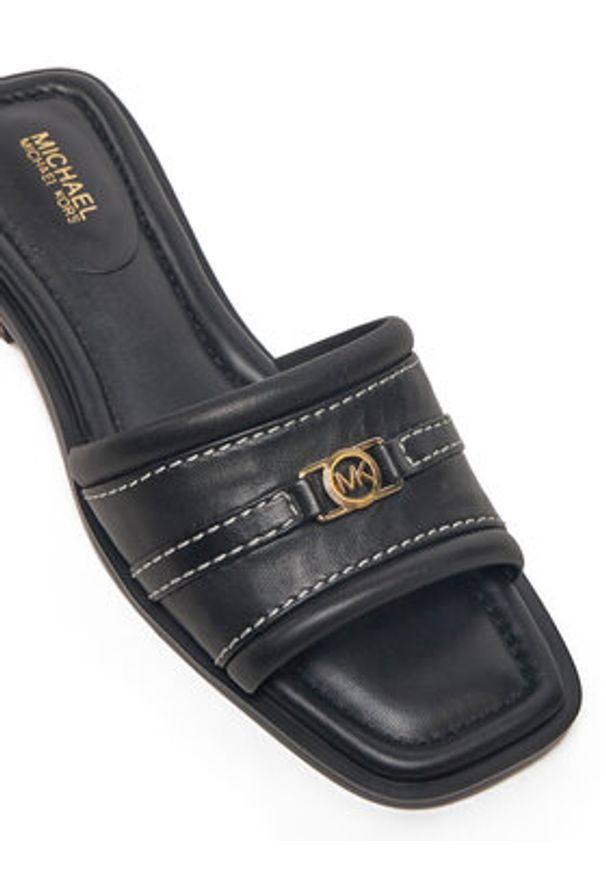 Michael Kors Klapki Mandy Slide 40R5MAFS2L Czarny. Kolor: czarny. Materiał: skóra