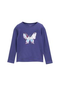 bonprix - Bawełniana bluzka z długim rękawem marki Tom Tailor. Kolor: fioletowy. Materiał: bawełna. Długość rękawa: długi rękaw. Długość: długie
