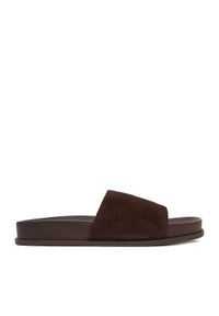 Gino Rossi - GINO ROSSI Klapki C-LZRL1390-3 Brązowy. Kolor: brązowy. Materiał: zamsz, skóra #1