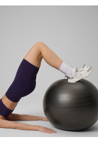 4f - 4F Legginsy kolarki treningowe bezszwowe damskie - fioletowe XS/S. Stan: podwyższony. Kolor: fioletowy. Materiał: materiał. Sport: fitness #2