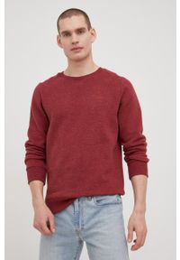 Superdry bluza męska kolor bordowy gładka. Okazja: na co dzień. Kolor: czerwony. Materiał: bawełna. Wzór: gładki. Styl: casual