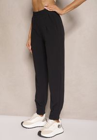 Renee - Czarne Spodnie High Waist z Gumką w Talii Teniela. Stan: podwyższony. Kolor: czarny. Styl: elegancki #3