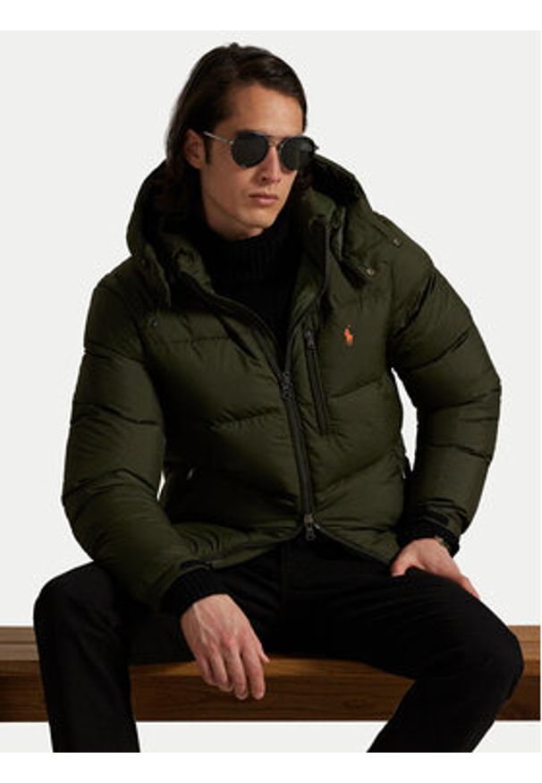 Polo Ralph Lauren Kurtka puchowa 710968278002 Zielony Regular Fit. Typ kołnierza: polo. Kolor: zielony. Materiał: syntetyk