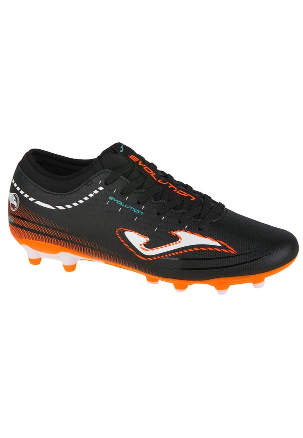 Buty piłkarskie męskie Joma Evolution. Zapięcie: sznurówki. Kolor: wielokolorowy, pomarańczowy, czarny. Materiał: materiał, syntetyk. Szerokość cholewki: normalna. Sport: piłka nożna