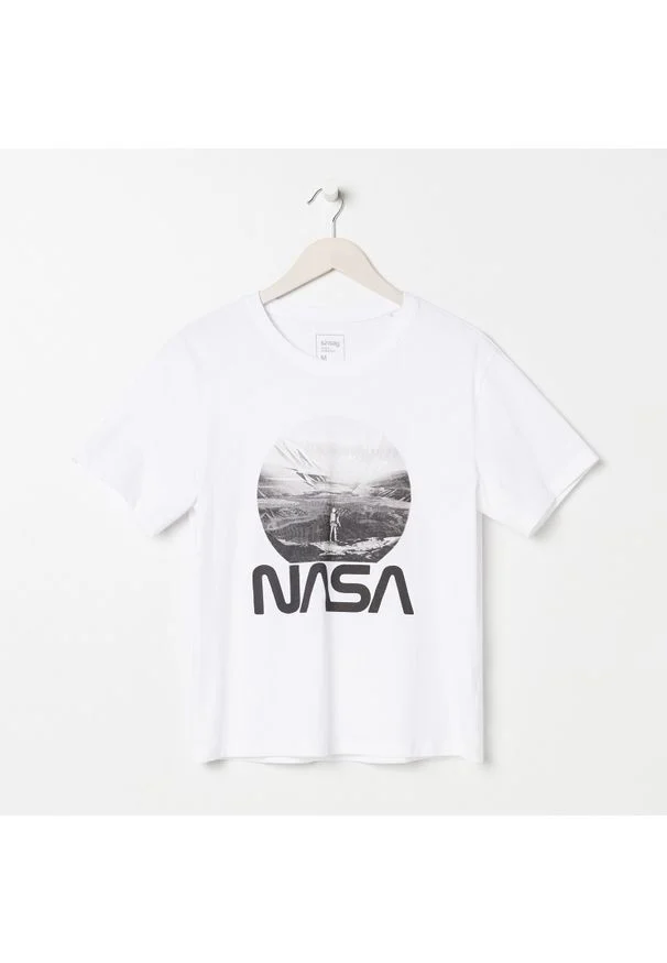 Sinsay - Piżama dwuczęściowa NASA - Biały. Kolor: biały