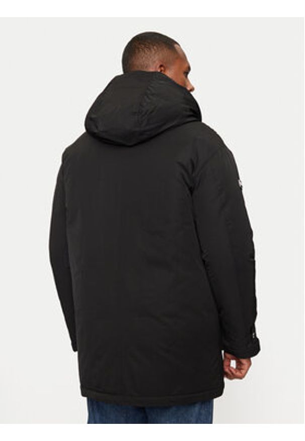 Karl Lagerfeld - KARL LAGERFELD Parka 455003 544515 Czarny Regular Fit. Typ kołnierza: dekolt w karo. Kolor: czarny. Materiał: bawełna