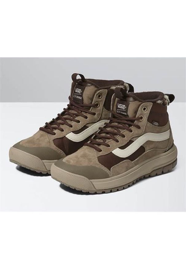Buty do chodzenia damskie Vans UA Ultrarange Exo HI MTE1 Boty. Wysokość cholewki: za kostkę. Zapięcie: sznurówki. Kolor: wielokolorowy, brązowy. Materiał: materiał. Szerokość cholewki: normalna. Sport: turystyka piesza