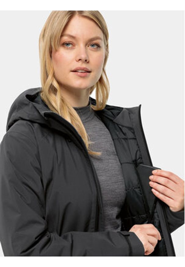 Jack Wolfskin Kurtka zimowa Heidelstein Ins Jkt 1115681 Czarny Regular Fit. Kolor: czarny. Materiał: syntetyk. Sezon: zima