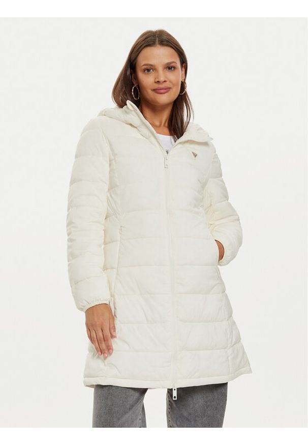 Guess Płaszcz zimowy New Aleta V4YL05 WF3X0 Écru Regular Fit. Materiał: syntetyk. Sezon: zima