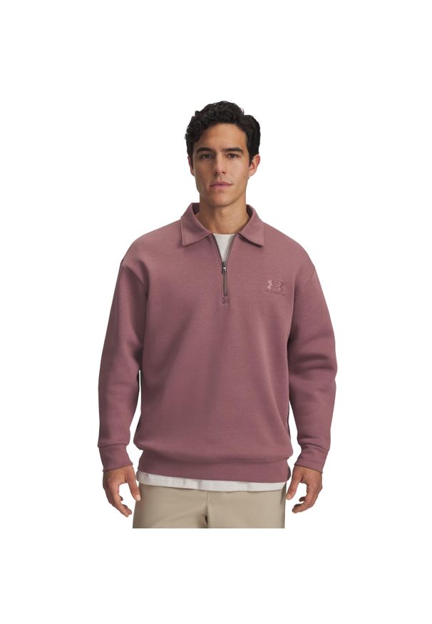 Polarowa bluzka z suwakiem Under Armour Icon Fleece. Kolor: brązowy. Materiał: polar. Sport: fitness