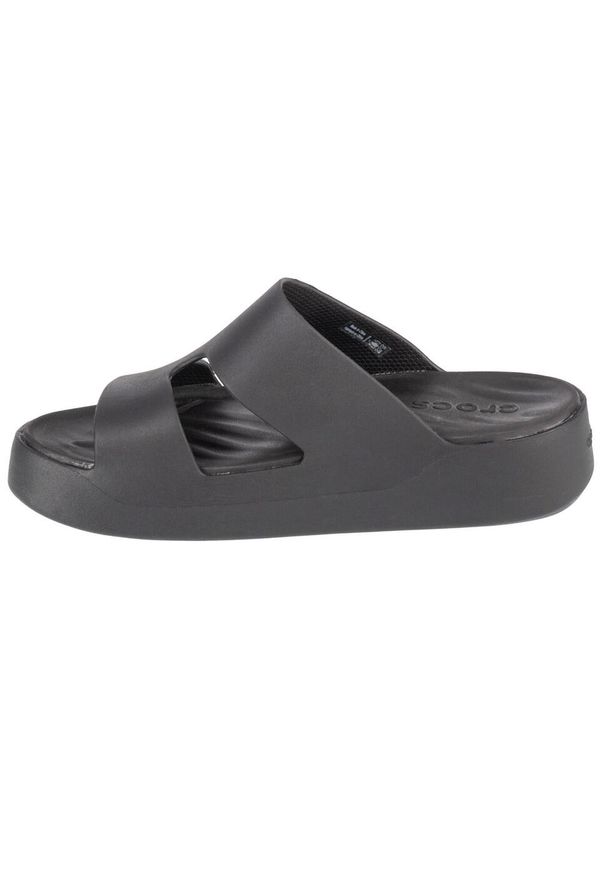 Klapki damskie Crocs 209409001. Kolor: czarny. Materiał: syntetyk, materiał. Styl: sportowy