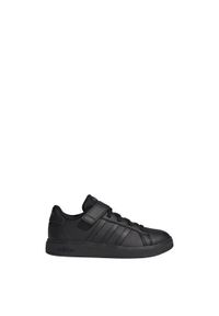 Adidas - Buty Grand Court Elastic Lace and Top Strap. Kolor: czarny, szary, wielokolorowy. Materiał: materiał #1