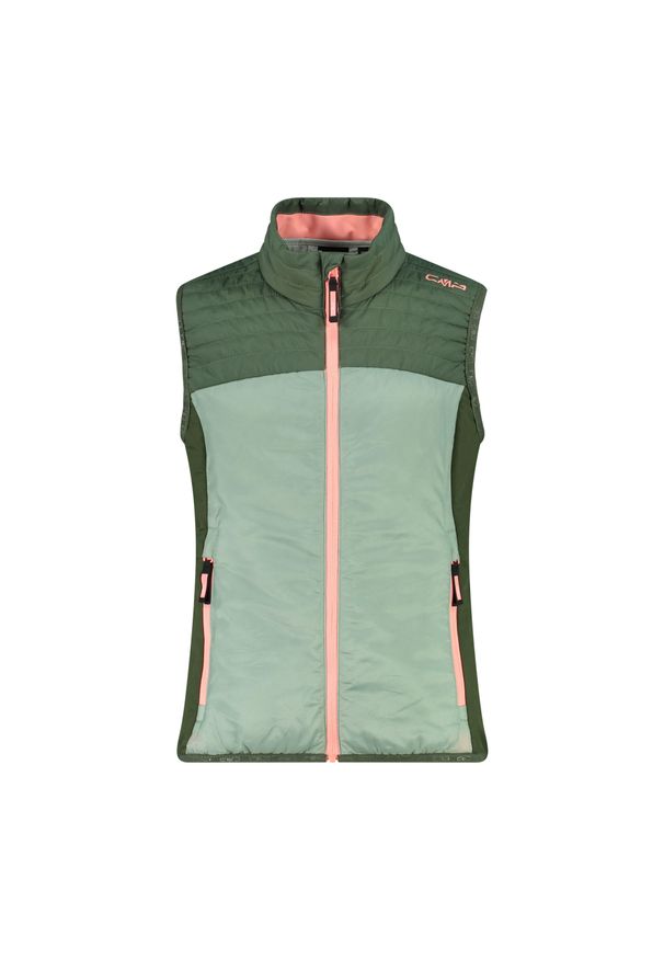 Dziewczęca kurtka puchowa bez rękawów CMP. Kolor: niebieski, wielokolorowy, zielony. Materiał: puch. Długość rękawa: bez rękawów