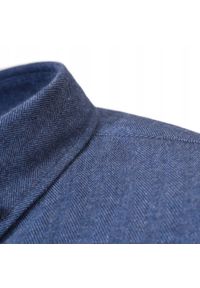 Casualowa Koszula, Kołnierzyk Button Down - Pako Jeans - Granat, Jodełka. Okazja: na co dzień. Typ kołnierza: button down. Kolor: niebieski. Materiał: bawełna. Wzór: jodełka. Sezon: lato. Styl: casual #7
