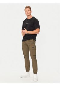 Calvin Klein Jeans Joggery J30J326438 Khaki Skinny Fit. Kolor: brązowy. Materiał: bawełna