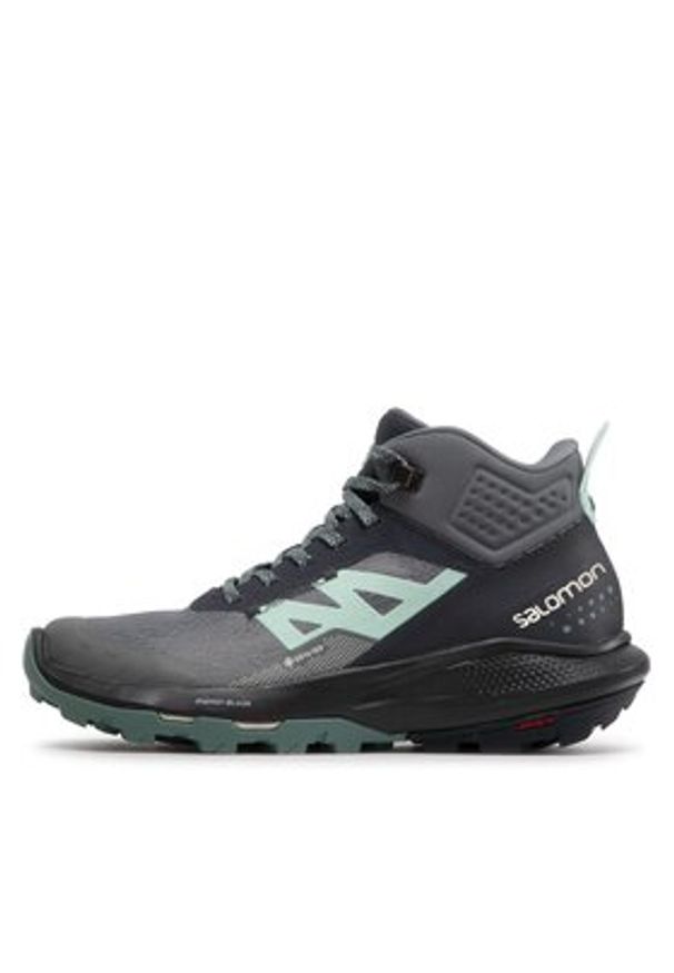 salomon - Salomon Trekkingi Outpulse Mid Gtx W GORE-TEX 470672 20 V0 Szary. Kolor: szary. Materiał: materiał
