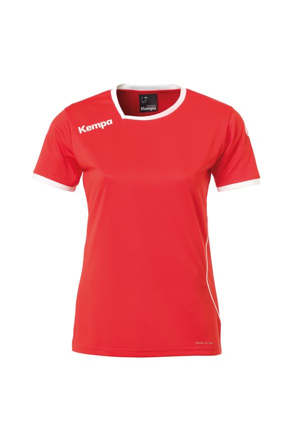 KEMPA - Damska koszulka Kempa Curve. Kolor: wielokolorowy, biały, czerwony. Materiał: materiał