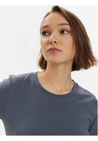 Gina Tricot T-Shirt Basic 17937 Niebieski Regular Fit. Kolor: niebieski. Materiał: bawełna #10