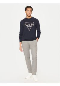 Guess Sweter M5RR02 Z3KI1 Granatowy Regular Fit. Kolor: niebieski. Materiał: bawełna