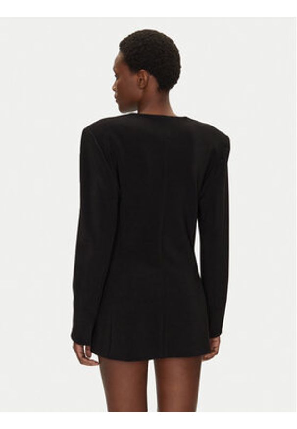 NORMA KAMALI Marynarka KK4244PLG86001 Czarny Regular Fit. Kolor: czarny. Materiał: syntetyk