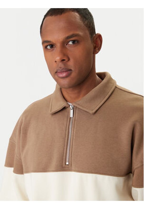 Only & Sons Bluza Byorn 22031400 Beżowy Oversize. Kolor: beżowy. Materiał: syntetyk, bawełna