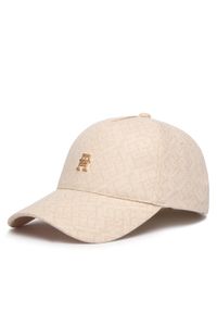 TOMMY HILFIGER - Tommy Hilfiger Czapka z daszkiem Monogram Jacq Cap AW0AW18331 Beżowy. Kolor: beżowy. Materiał: bawełna #1