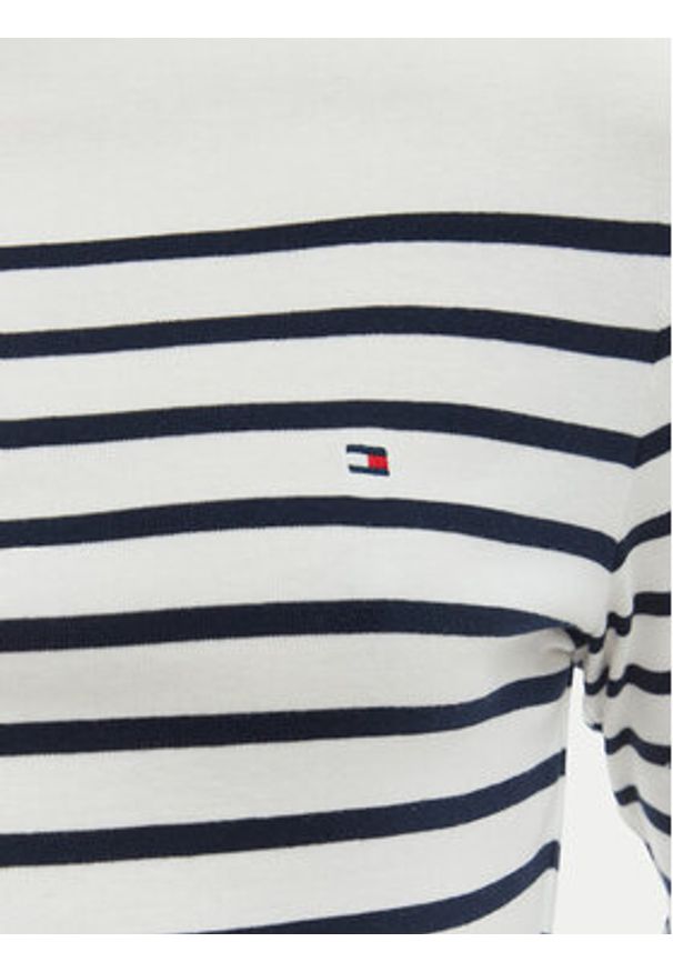 TOMMY HILFIGER - Tommy Hilfiger Bluzka New Cody WW0WW40589 Biały Slim Fit. Kolor: biały. Materiał: bawełna