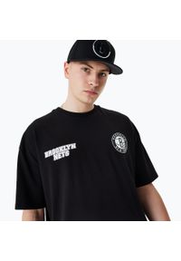 Koszulka męska New Era NBA Large Graphic BP OS Tee Brooklyn Nets. Kolor: czarny