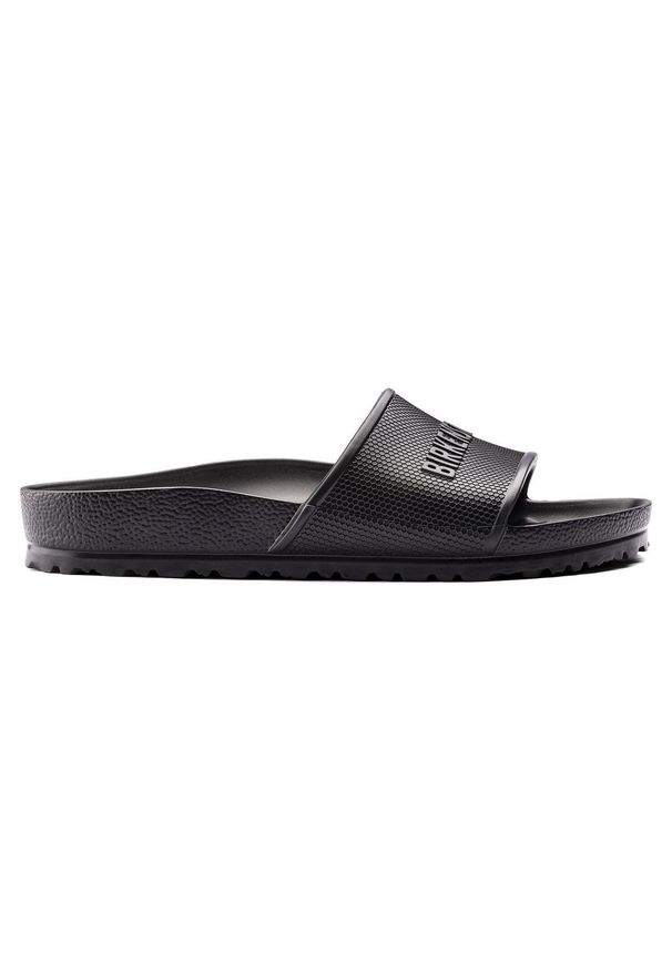 Klapki Birkenstock Barbados Eva Dorosłych. Okazja: na co dzień. Zapięcie: bez zapięcia. Kolor: czarny. Materiał: syntetyk, materiał. Szerokość cholewki: normalna. Sport: turystyka piesza, pływanie, fitness