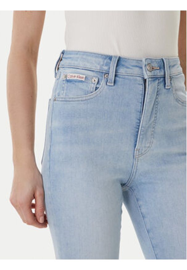Calvin Klein Jeans Jeansy LV047F701G Błękitny Skinny Fit. Kolor: niebieski
