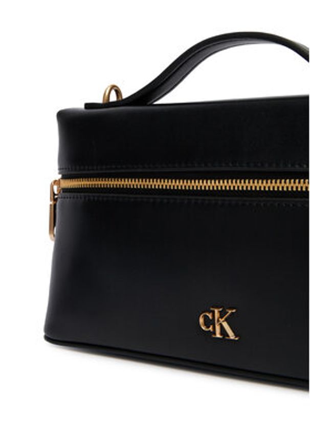Calvin Klein Torebka Ck Beauty Case On Chain LV04F1134G Czarny. Kolor: czarny. Materiał: skórzane