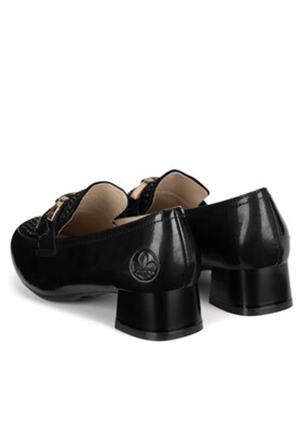 Rieker Loafersy 45055-00 Czarny. Kolor: czarny. Materiał: skóra