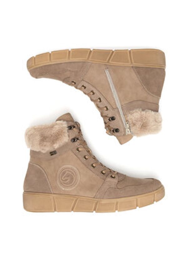 Remonte Trzewiki D1T74-20 Brązowy. Kolor: brązowy. Materiał: skóra