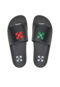 OFF-WHITE - Off-White Klapki OMIC001S22MAT0041025 Czarny. Kolor: czarny. Materiał: skóra #6